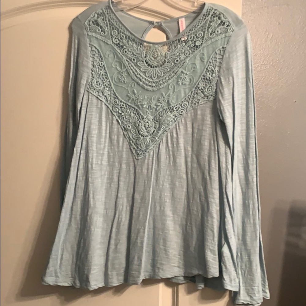 Light Blue Long Sleeve Top